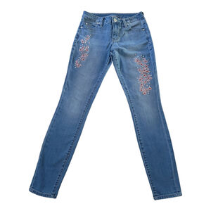 JAG Skinny Jeans 2/26 Blue Floral Embroidery